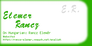 elemer rancz business card